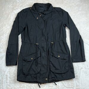 Miss London Black Utility Jacket Lightweight Adjustable